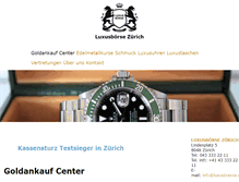 Tablet Screenshot of luxusboerse.ch